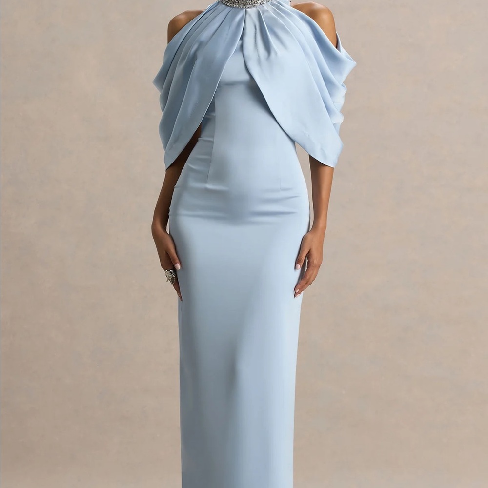 Club L London Light Blue Maxi Dress - Picture 3 of 7